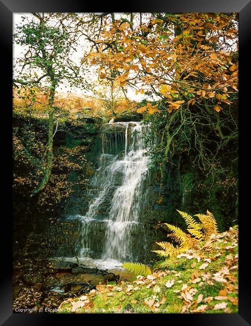 Waterfall at Tom Keld's Hole, Goathland Framed Print by Elizabeth Debenham