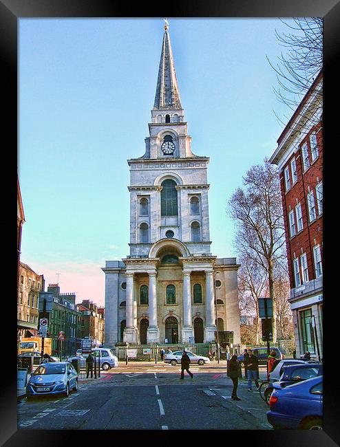Christ Church, Spitalfields, London Framed Print by Adrian Wilkinson