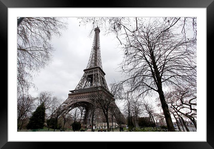 The Eiffel Tower, Paris by Elkins Framed Mounted Print by elkin cabarcas