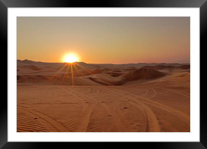Desert Sunset Framed Mounted Print by Matt Cottam