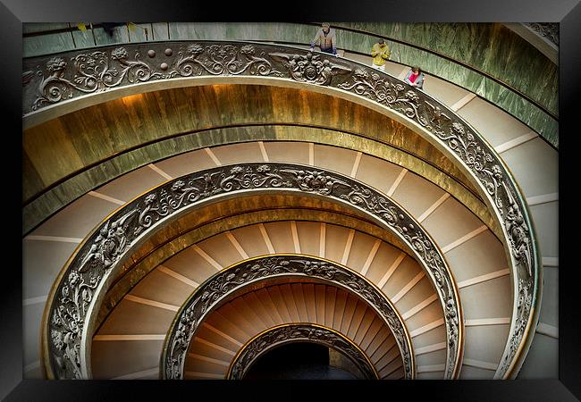  Vatican Museum Staircase Framed Print by Matt Cottam