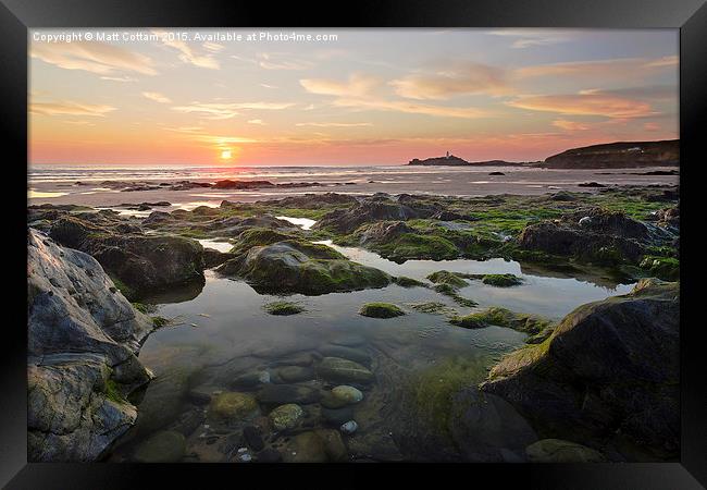  St Ives Bay Sunset Framed Print by Matt Cottam
