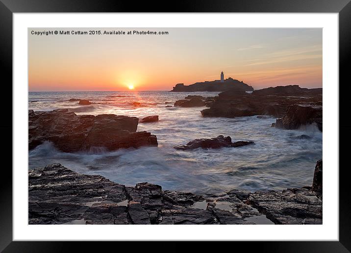  Godrevy Point Sunset Framed Mounted Print by Matt Cottam