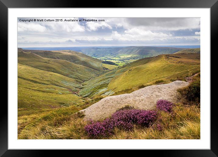  View from Kinder Scout Framed Mounted Print by Matt Cottam