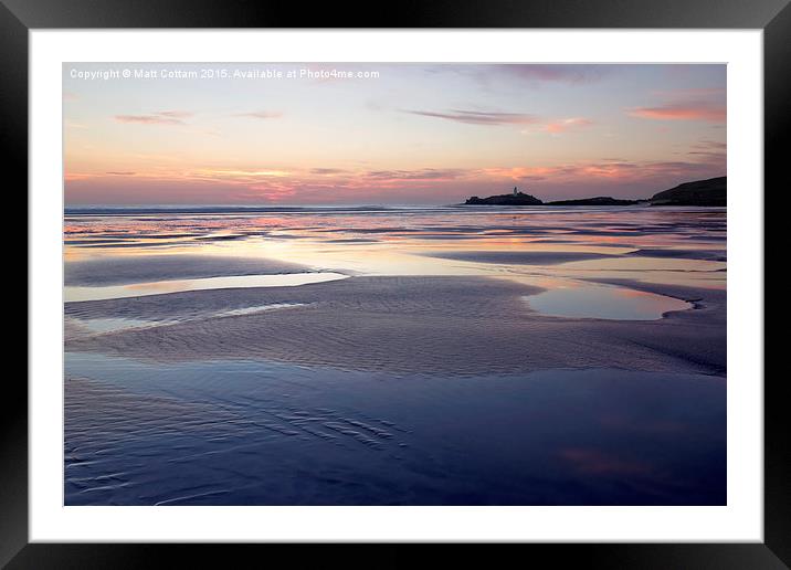  Gwithian Sunset Framed Mounted Print by Matt Cottam