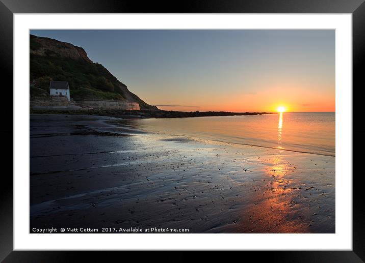 Runswick Bay Sunrise Framed Mounted Print by Matt Cottam