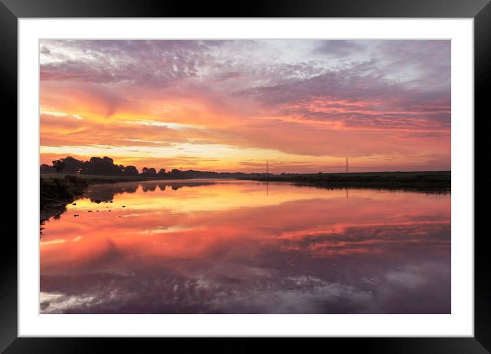 River Trent Sunrise Framed Mounted Print by Matt Cottam