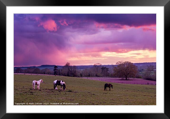 Nottingham sunset Framed Mounted Print by Matt Cottam