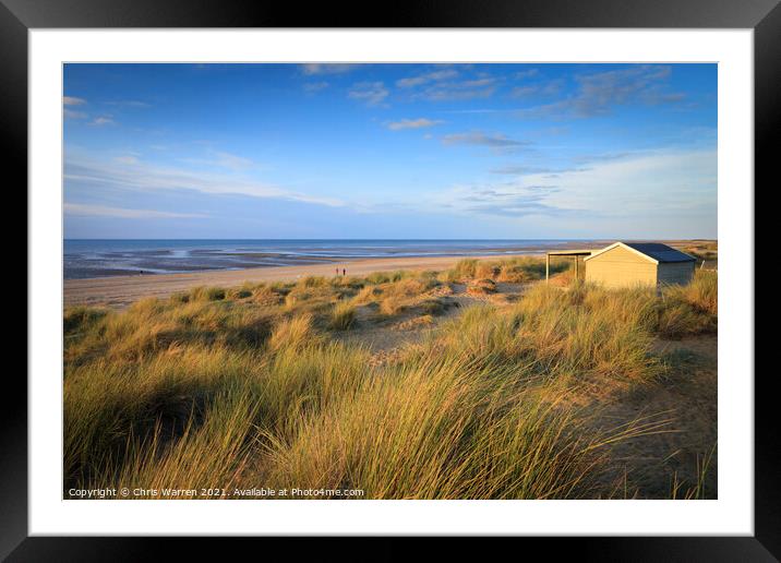 Sand Dunes at Hunstanton beach Norfolk England Framed Mounted Print by Chris Warren