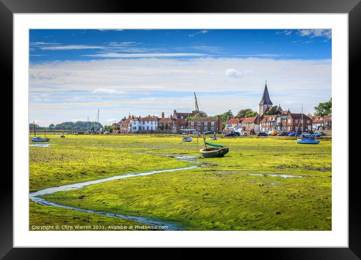 Low tide at Bosham Harbour Chichester West Sussex Framed Mounted Print by Chris Warren