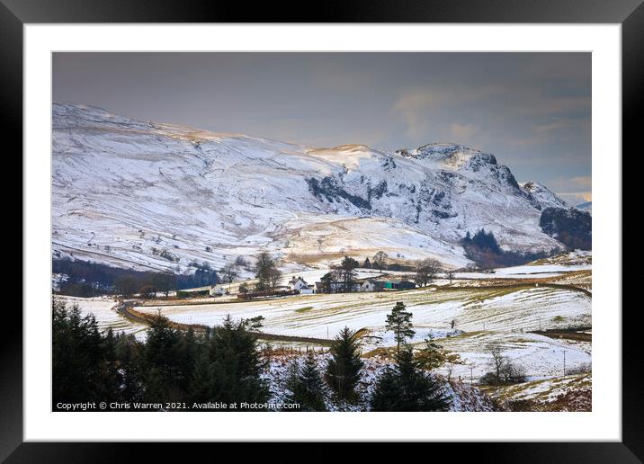Trossachs Stirling Scotland in winter Framed Mounted Print by Chris Warren