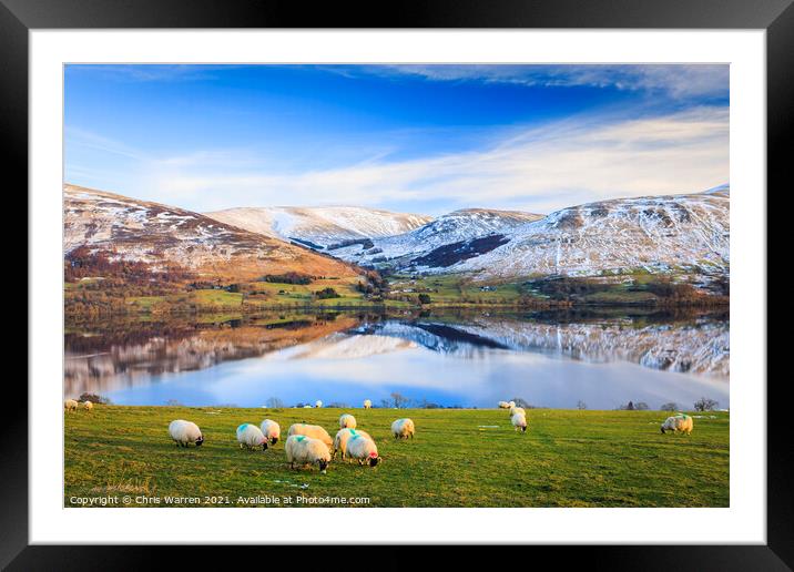 Reflections on Loch Tay Perth and Kinross Scotland Framed Mounted Print by Chris Warren