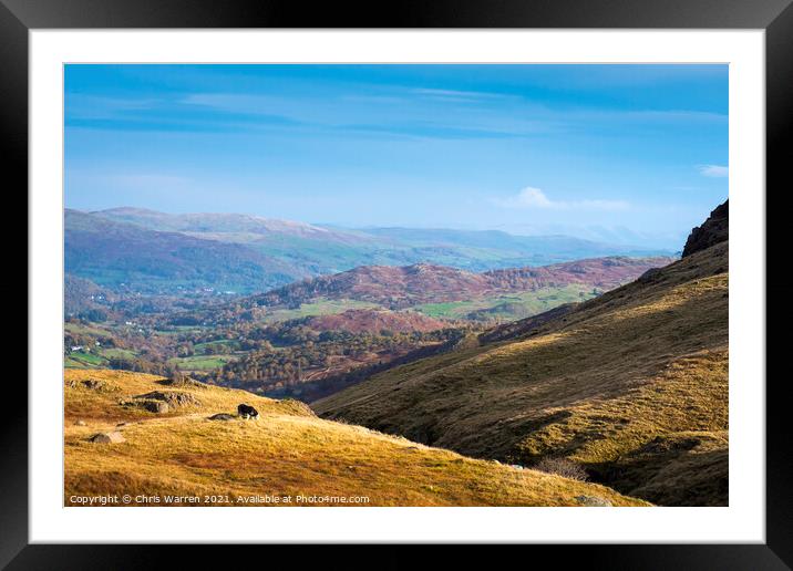 Langdale Lake District Cumbria England Framed Mounted Print by Chris Warren