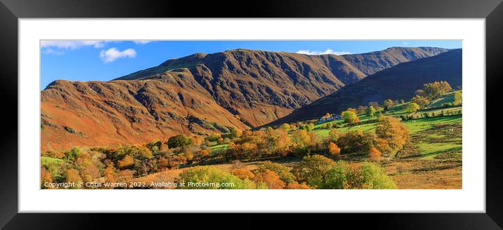 Autumn colour Keswick Lake District England Framed Mounted Print by Chris Warren
