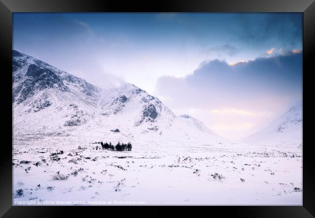    Glen Coe covered in snow Scotland Framed Print by Chris Warren