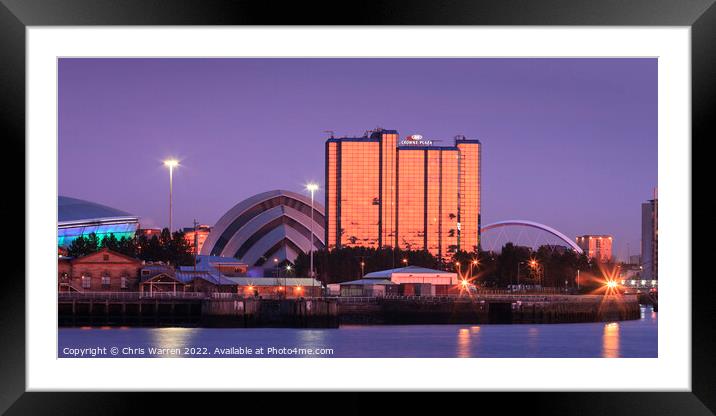 The Armadillo on the River Clyde Glasgow Framed Mounted Print by Chris Warren