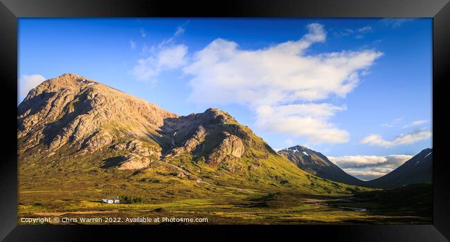 Remote cottage in Glencoe Scotland Framed Print by Chris Warren