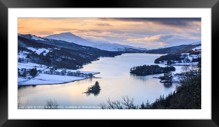Queens view Loch Tummel Perth and Kinross Scotland Framed Mounted Print by Chris Warren