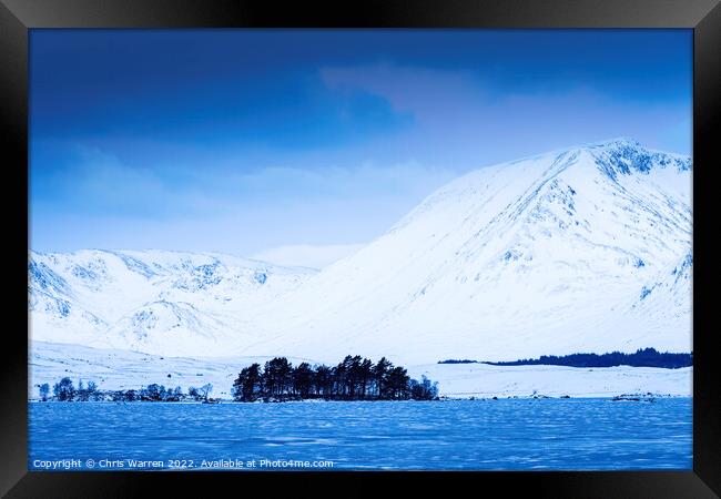 Rannoch Moor Scotland in winter Framed Print by Chris Warren