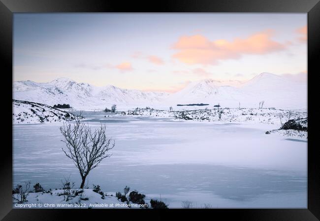 Rannoch Moor Scotland in winter Framed Print by Chris Warren