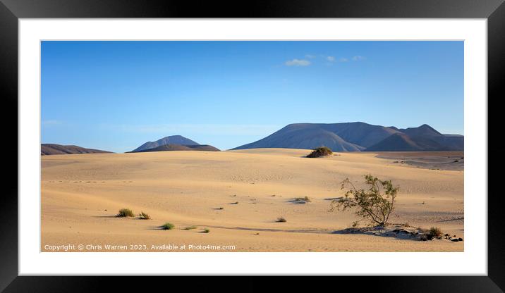 Parque Natural de Corralejo Fuerteventura Framed Mounted Print by Chris Warren