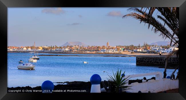 Early evening Corralejo waterfront Fuerteventura  Framed Print by Chris Warren