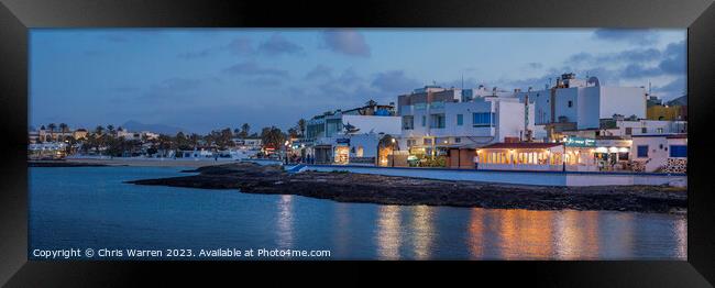 Corralejo Fuerteventura Spain at twilight Framed Print by Chris Warren