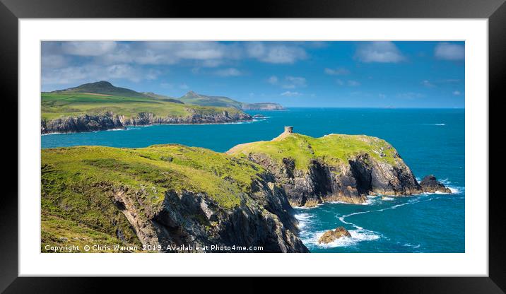 Coastline at Abereiddy Pembrokeshire Wales Framed Mounted Print by Chris Warren
