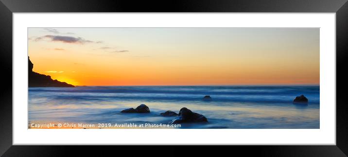 Sunset over the sea on Fuerteventura  Framed Mounted Print by Chris Warren