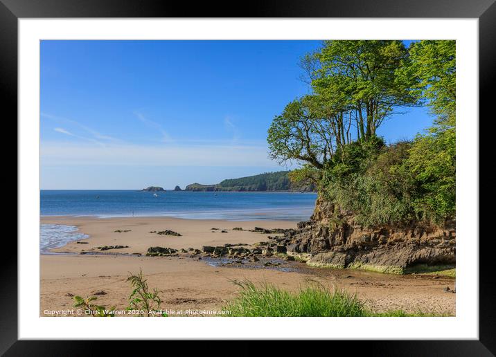 Coppet Hall Beach Framed Mounted Print by Chris Warren