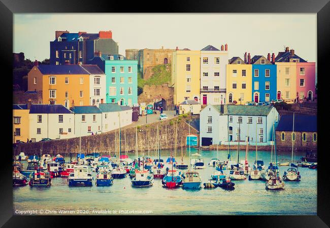 The houses of Tenby Framed Print by Chris Warren