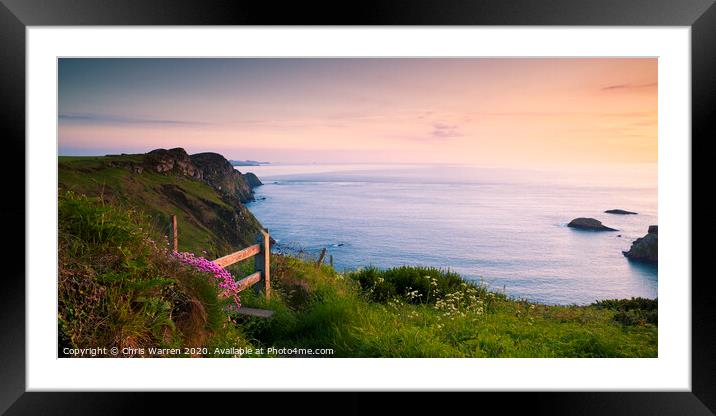 Pembrokeshire coastline Framed Mounted Print by Chris Warren