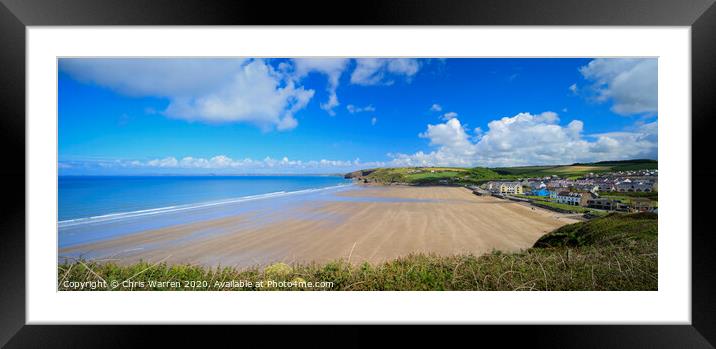 Panoramic Broadhaven Pembrokeshire Framed Mounted Print by Chris Warren