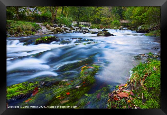 Watersmeet Exmoor Framed Print by Chris Warren