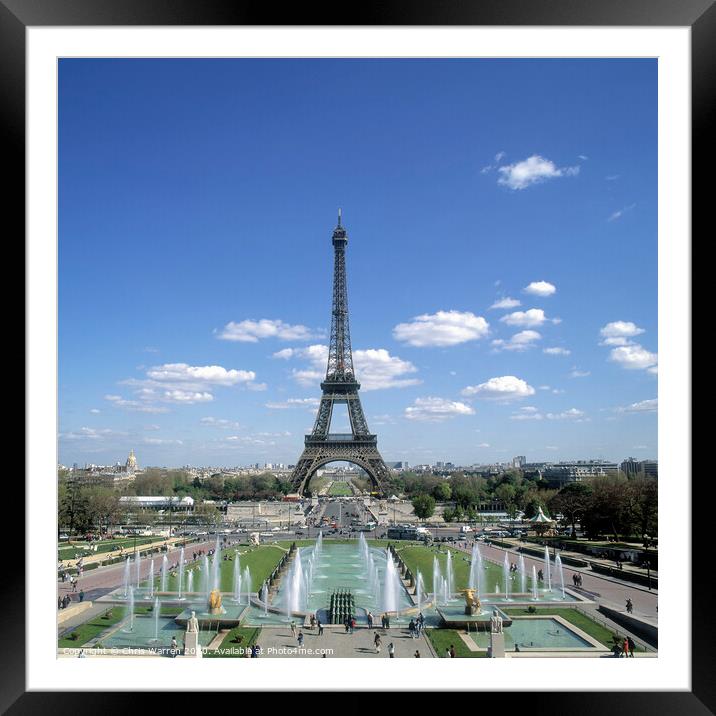 Eiffel Tower Paris Framed Mounted Print by Chris Warren