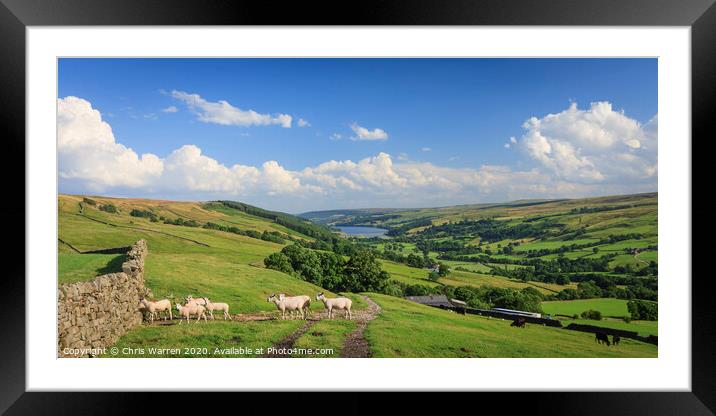 Gouthwaite Reservoir Framed Mounted Print by Chris Warren