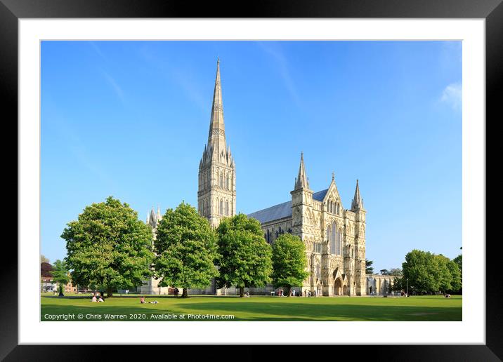 Salisbury Cathedral Wiltshire Framed Mounted Print by Chris Warren