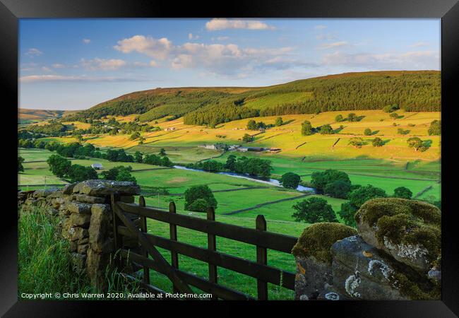 Countryside in Wharfedale Yorkshire Framed Print by Chris Warren