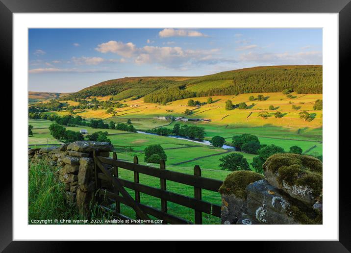 Countryside in Wharfedale Yorkshire Framed Mounted Print by Chris Warren