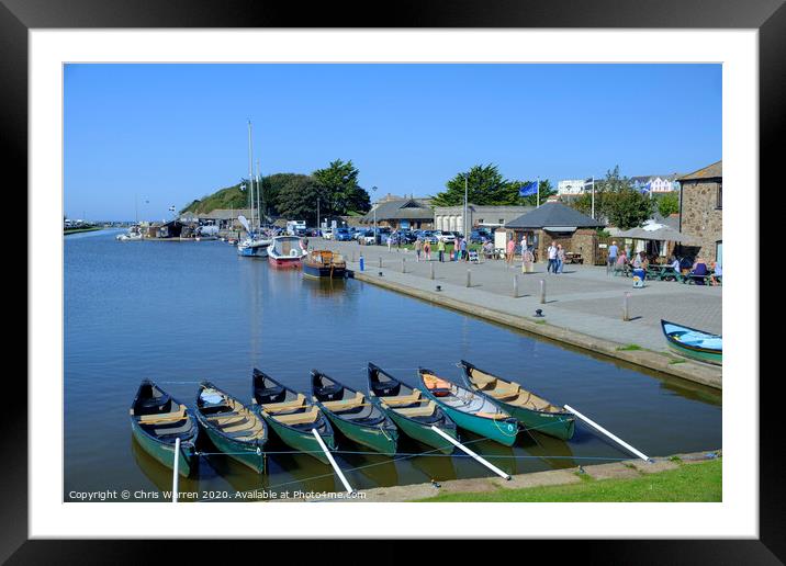 Bude Canal Wharf Bude Cornwall England Framed Mounted Print by Chris Warren