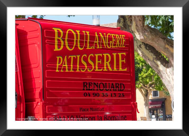 Red Patisserie Van Framed Mounted Print by Chris Warren