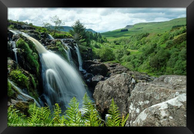 The Loup of Fintry Waterfall Fintry Stirlingshire  Framed Print by Chris Warren
