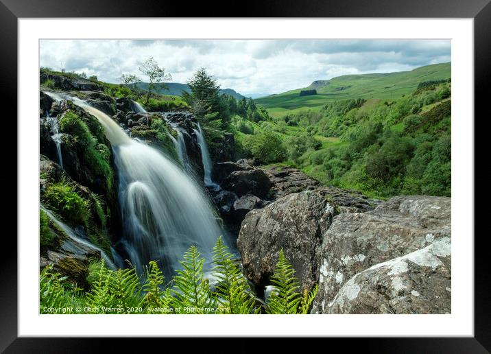 The Loup of Fintry Waterfall Fintry Stirlingshire  Framed Mounted Print by Chris Warren
