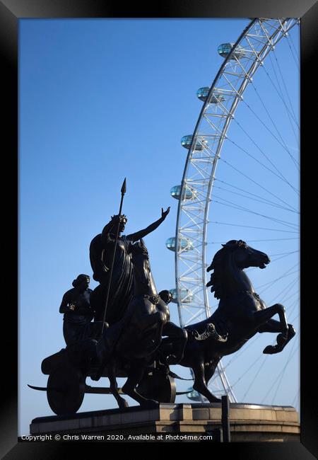 British Airways London Eye and Boadicea's Horse We Framed Print by Chris Warren