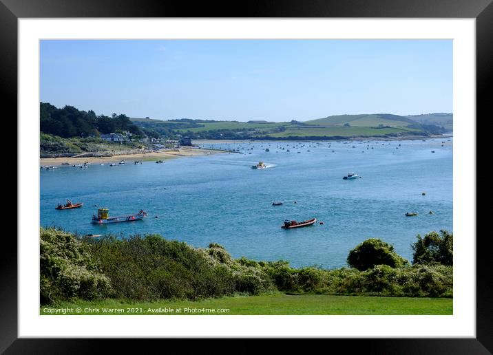 Camel Estuary Padstow to Rock Plymouth Cornwall Framed Mounted Print by Chris Warren