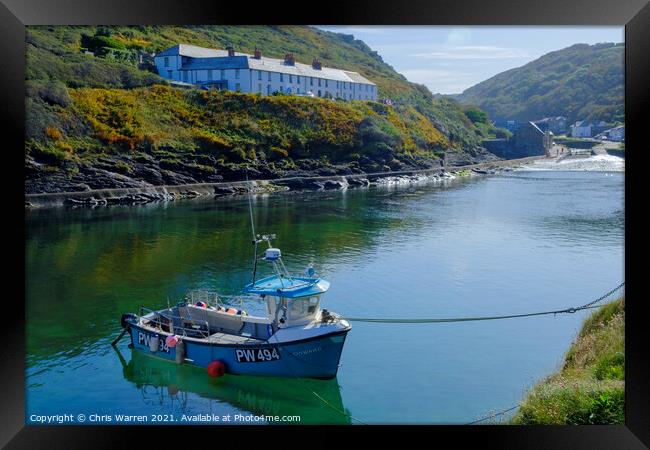 The harbour at Boscastle Cornwall England Framed Print by Chris Warren