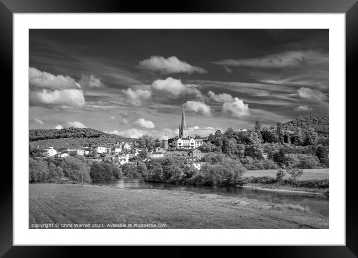 River Wye  at Ross-on-wye on a summers day  Framed Mounted Print by Chris Warren