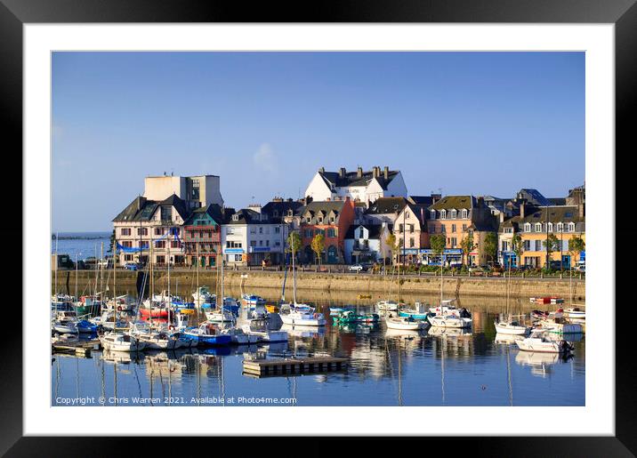 Waterfront at Concarneau Finistere Brittany France Framed Mounted Print by Chris Warren