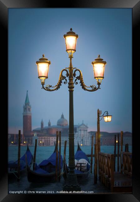 San Giorgio Maggiore from St Marks Square Venice t Framed Print by Chris Warren