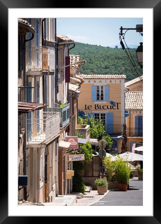 The village of Banon Forcalquier Alpes-de-Haute-Pr Framed Mounted Print by Chris Warren